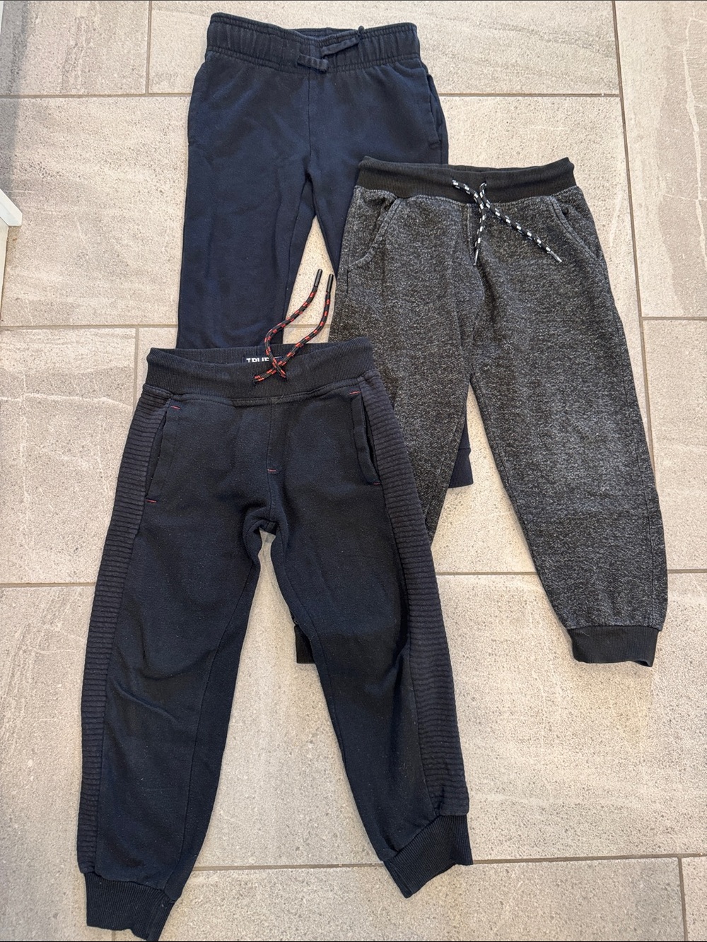Boys Set of Black and Gray Joggers, Sz 5T